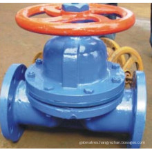 Wcb Body FEP Lining Through Type Diaphragm Valve